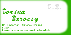 dorina marossy business card